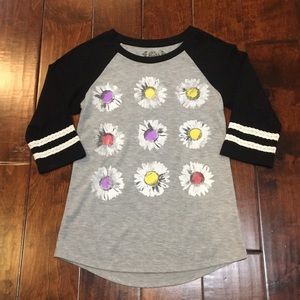 🌼Girly Baseball Tee by MUDD 🌸